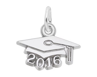 2016 Graduate Cap Hat Graduation Year Dangle Charm for European Slide Bracelets 2016 Graduate Cap Hat Graduation Year Dangle Charm for European Slide Bracelets