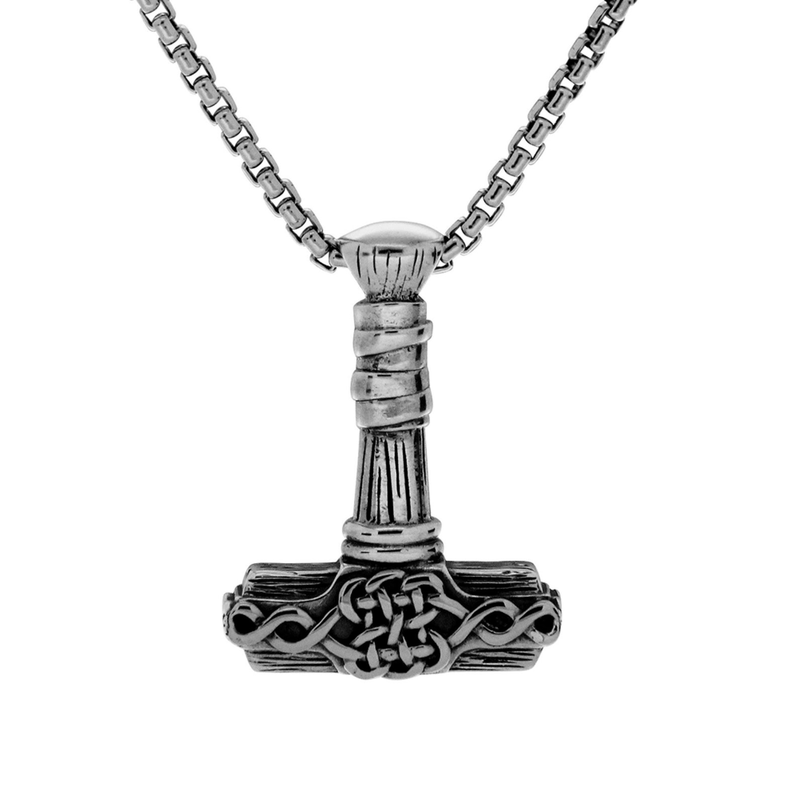 Men's Thor's Hammer Necklace Oxidized Silver & Etsy