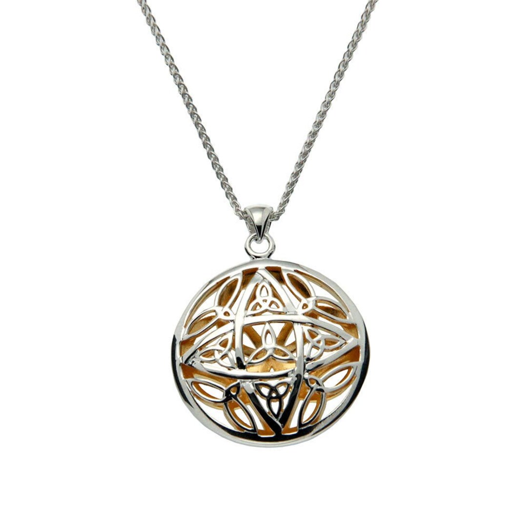 Reversible Trinity Knot Pendant Necklace by Keith Jack, 925 Sterling