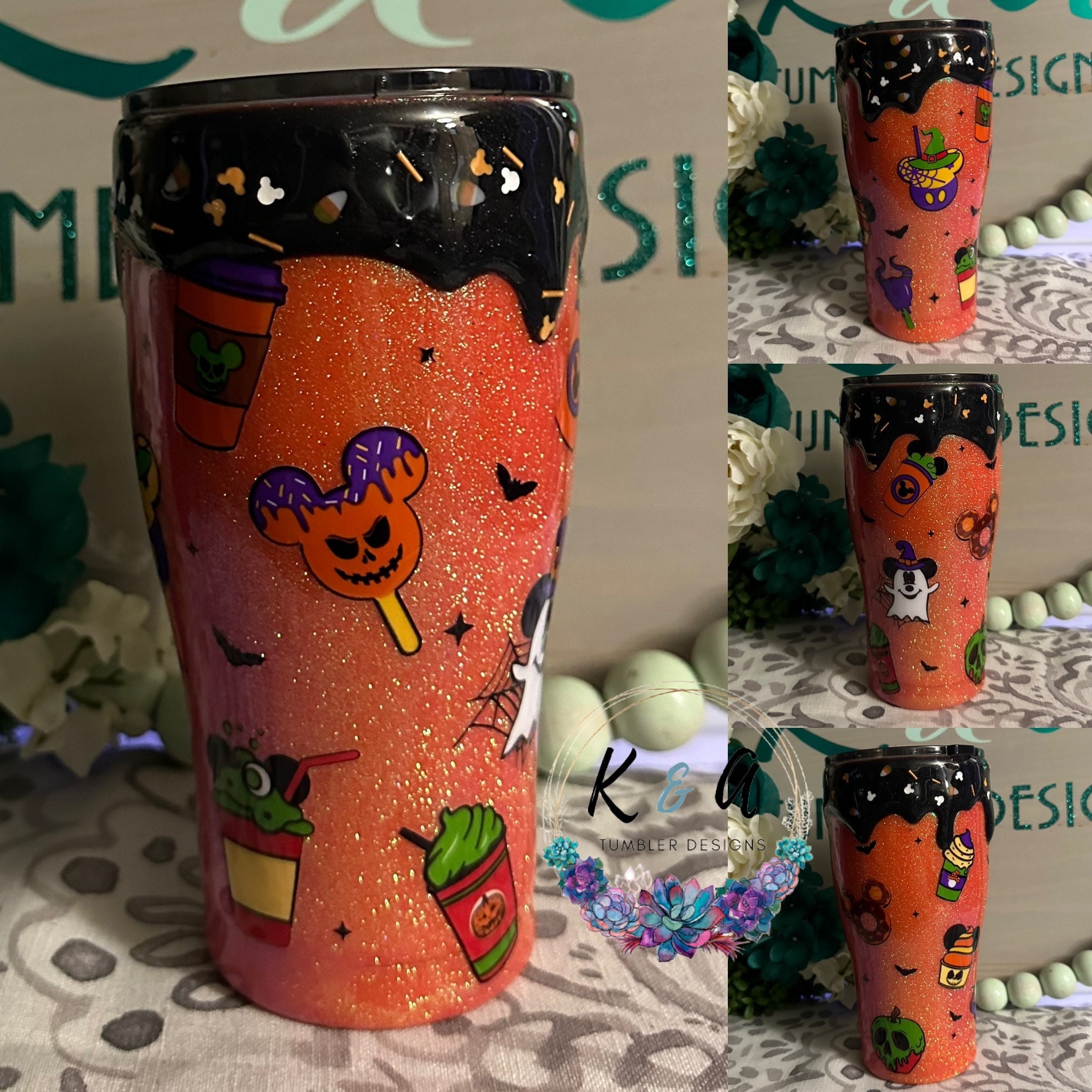 4 Pack Halloween Glass Cups 16 oz Halloween Mugs Ghost Pumpkin Jars with  Lids and Straws Halloween C…See more 4 Pack Halloween Glass Cups 16 oz