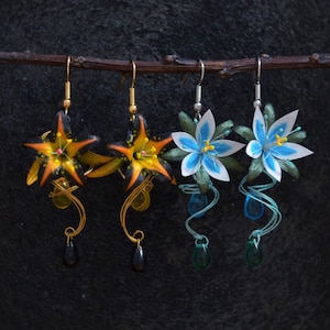 The Queen and the Princess -- Silent Princess and Sundelion Earrings