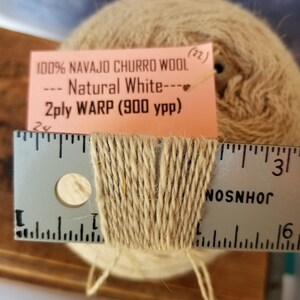 WARP 100% Navajo Churro Wool- 4ply 450ypp- 2ply 900ypp-- Natural Colors White and Silver image 9
