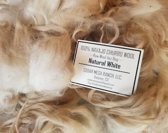 RAW WOOL- 4oz Bags- Navajo Churro Skirted Premium Raw Fiber- Natural Colors