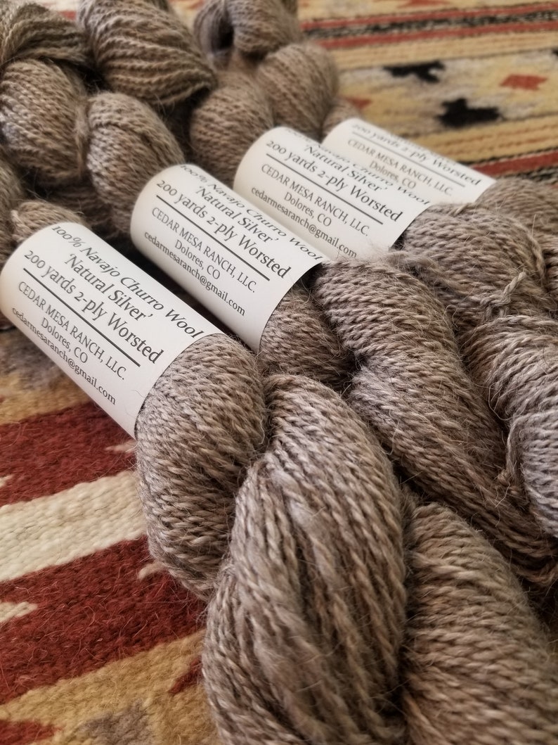 Worsted Navajo Churro Yarn 2ply 200 Yards Etsy