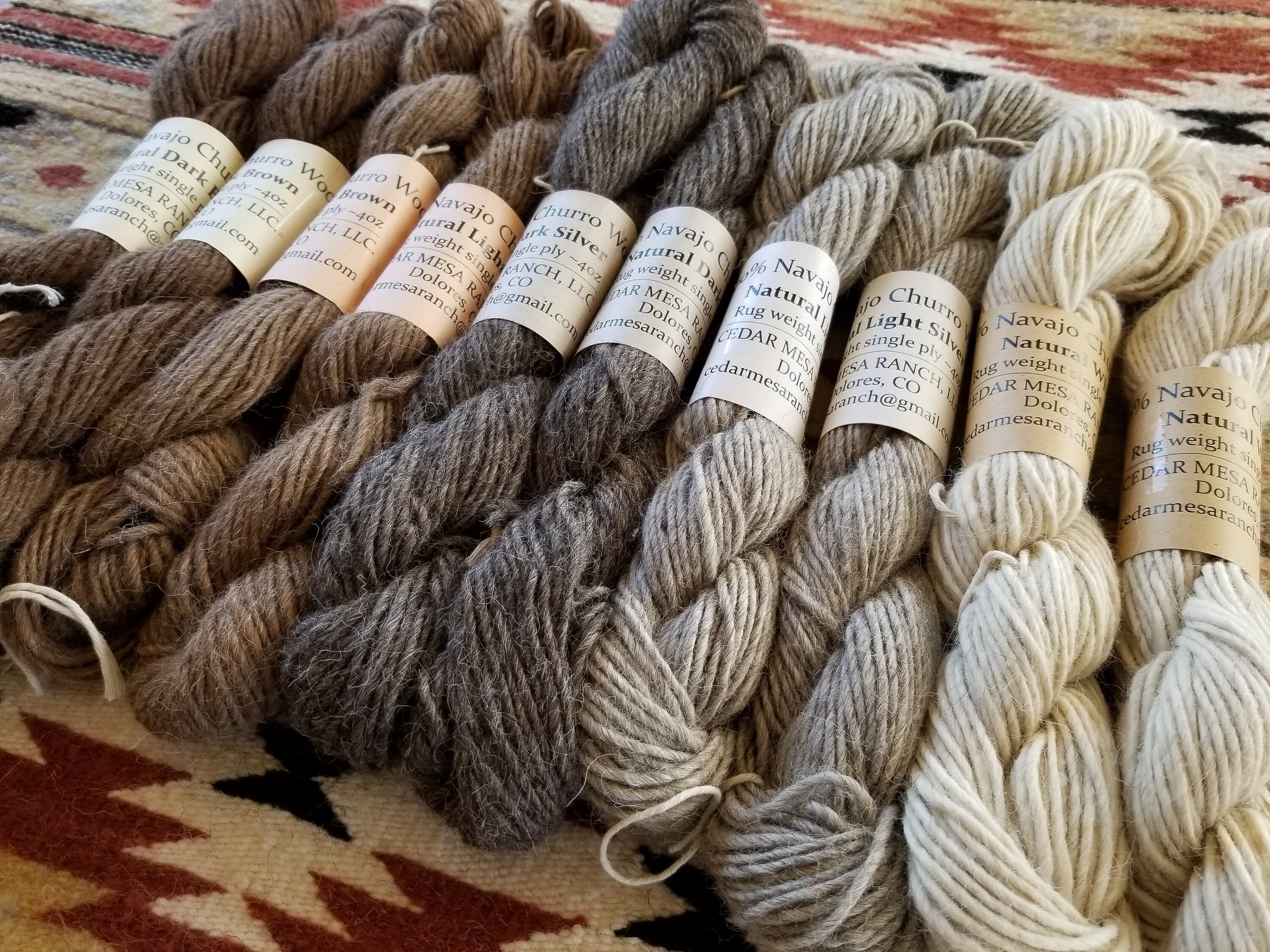 Maria 100% Navajo-Churro <br/>Blanket Weight Weaving Yarn/ TAUPE — Laurel  Canyon Farm