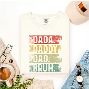 vintage style dad humor typography shirt