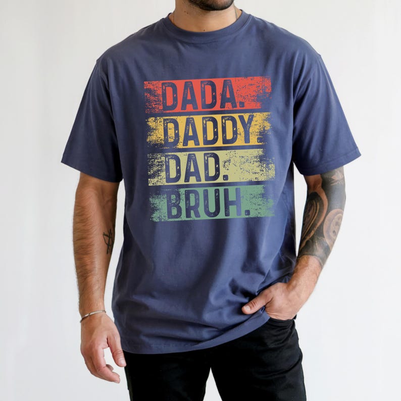 comfort colors blue dad shirt mockup