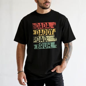funny dad evolution t shirt design close up