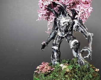 SPRING Forest Guardian Miniature - Dungeon mini Tree Monster (Painted) (Flocked base) (3d printed) (Seasons) (Huge) (BeautyAndHerBeasties)
