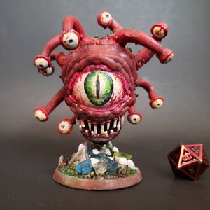 BEHOLD the Dungeon Eye Abomination Miniature - Red ( DND) (BeautyAndHerBeasties) (Eye Monster) (Monster Mini) (Hand-Painted)