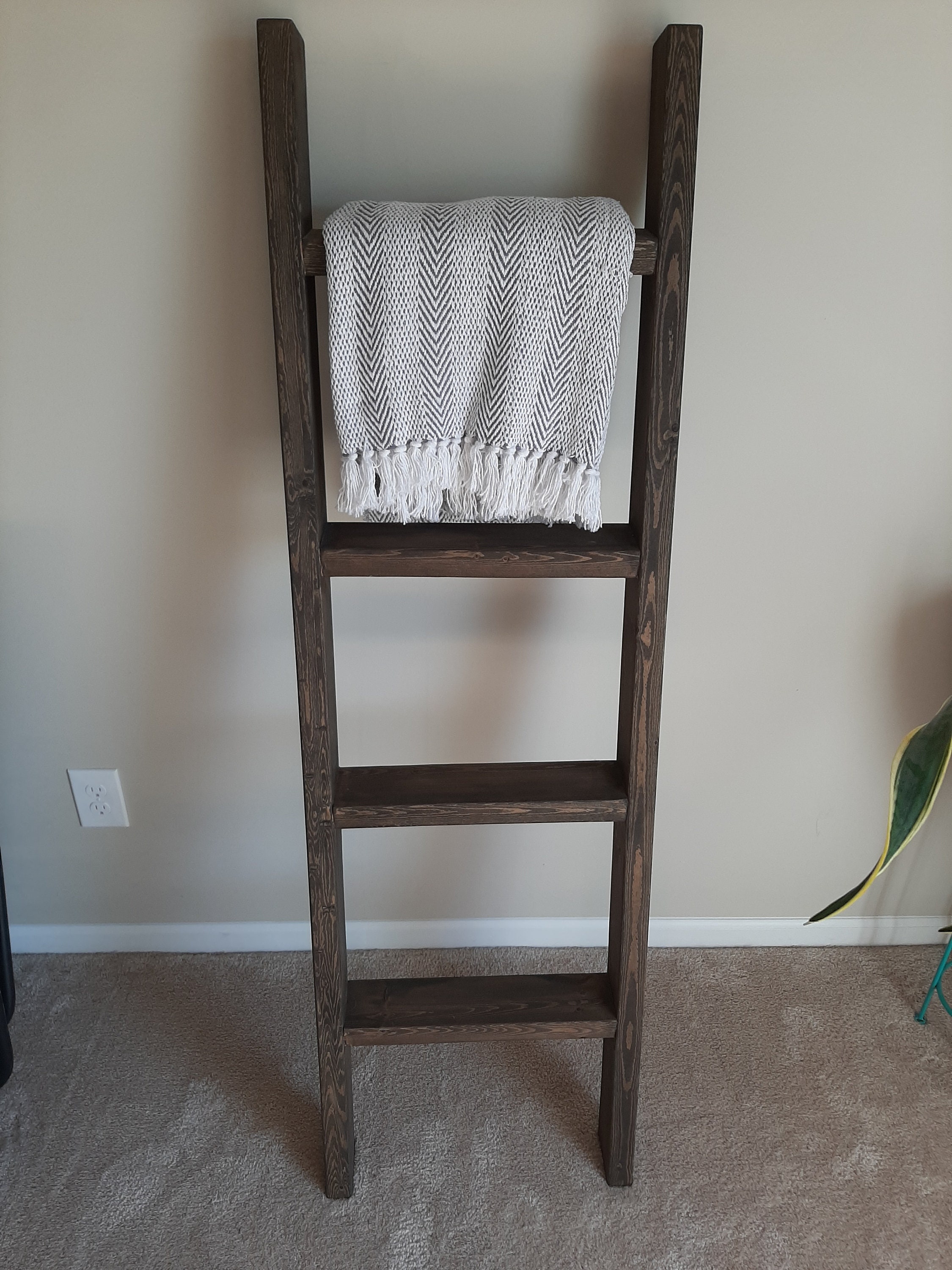 Blanket Ladder Build Plans PDF File Instant Download Etsy Canada