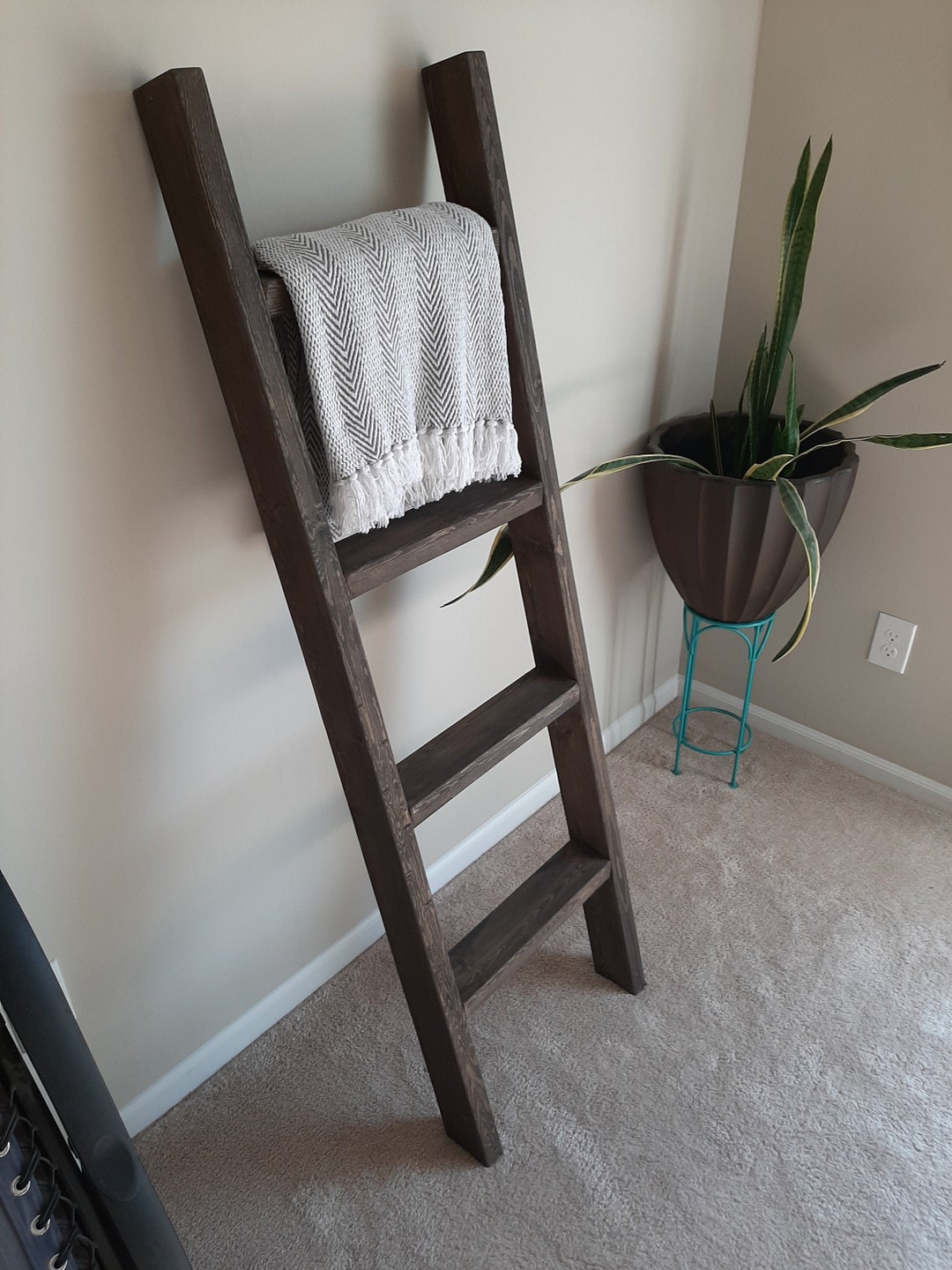 Blanket Ladder Build Plans PDF File Instant Download Etsy Canada
