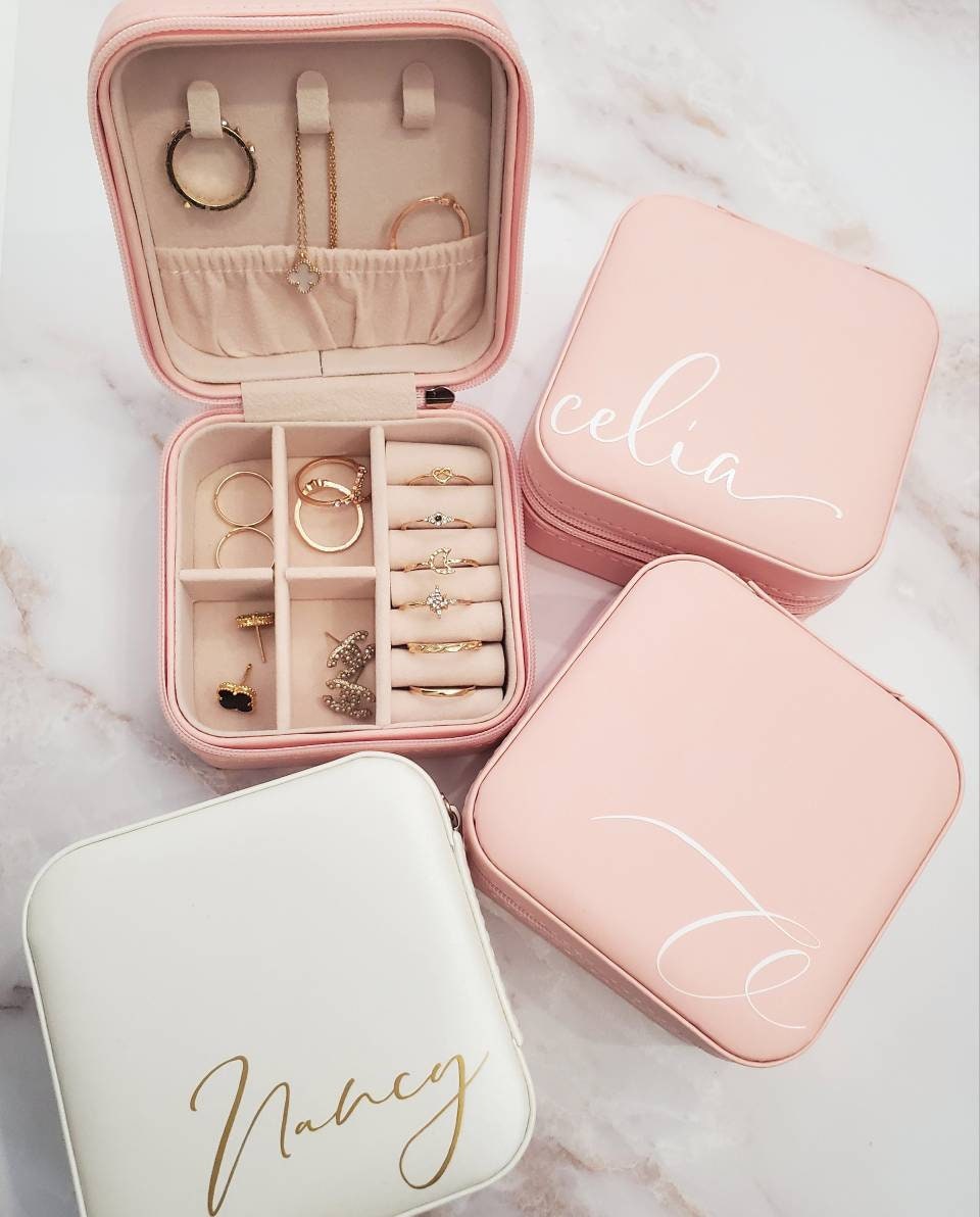 Travel Jewelry Case Bridesmaid Jewelry case Jewelry box Etsy
