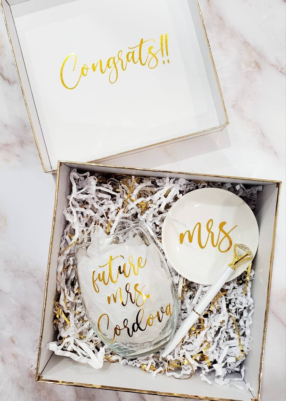 Gift for bride Bride gift box Engagement gift Soon to be Etsy