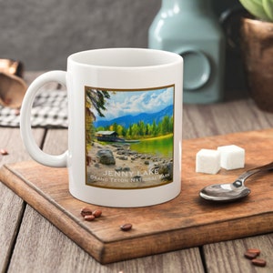 Jenny Lake at Grand Teton National Park Keramik Kaffeetasse, 11 Unzen