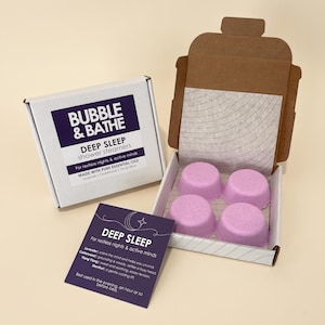 Deep Sleep Shower Steamers | Lavender Cedarwood and Ylang Ylang Essential Oil | Aromatherapy Box of 4 | Sleep Self Care Gift imagen 1