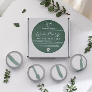 Wake Me Up - Shower Steamers Box of 4 | Eucalyptus, Mint, Vegan
