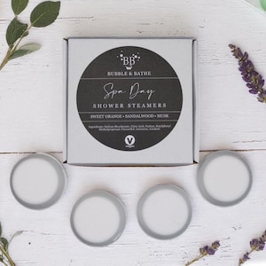 Spa Day - Shower Steamers Box of 4 | Floral, Spa Scent, Vegan, Handmade