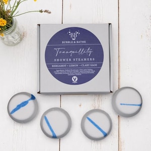 Tranquillity - Shower Steamers Box of 4 | Relaxing, Vegan, Handmade