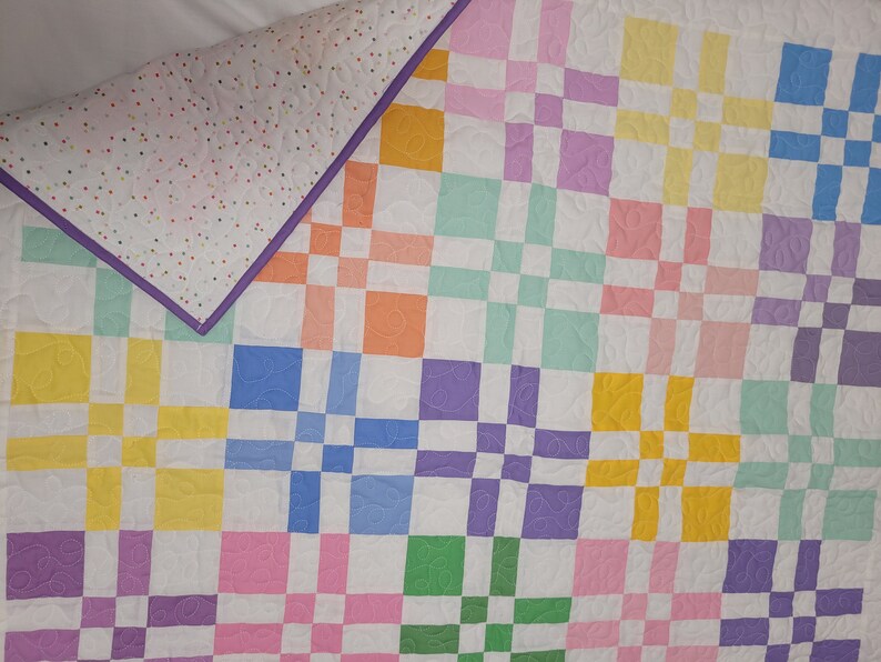 Handmade Patchwork Quilt Pastel Colors Quilt Baby Quilt Etsy