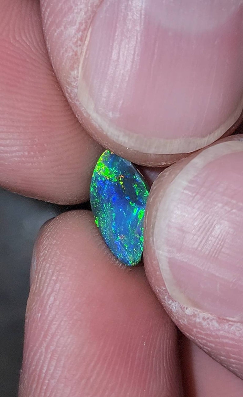 1.31ct Australian Opal Lightning Ridge Black Opal Etsy