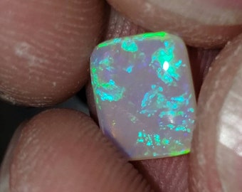 1.24ct Australian Opal Lightning Ridge Crystal Opal Cushion Cut