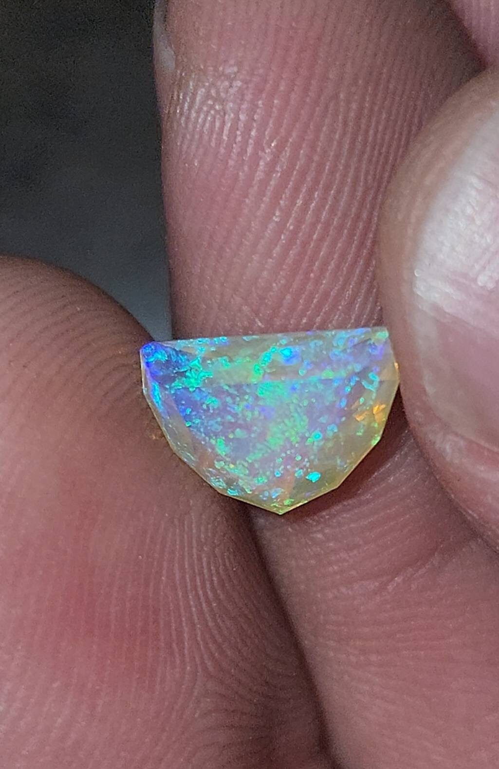 1.75ct Australian Opal Lightning Ridge Gem Crystal Opal Faceted