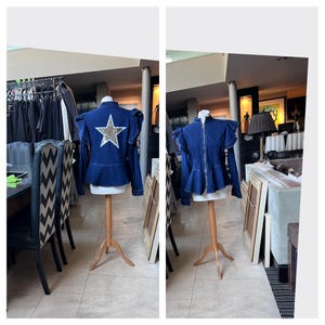 blue denim star jacket size 12 to 14