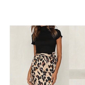 Leopard Print Tie Wrap Skirt.  One Size Only