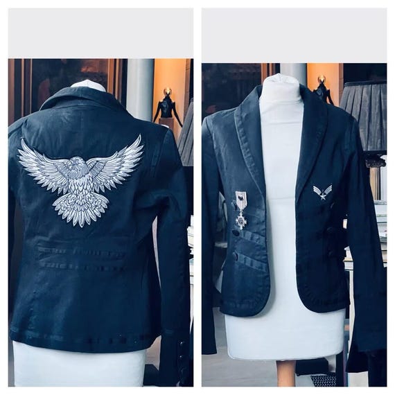 Fitted military blazer sale