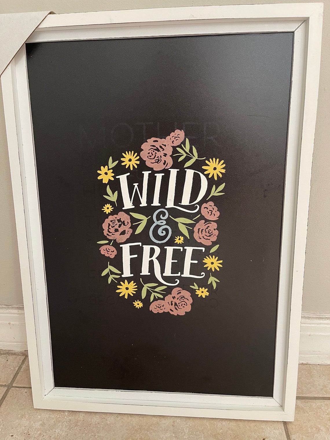 Chalk Couture Wild and free home decor Etsy