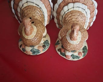 Hermitage Pottery Turkey Salt & Pepper Shaker Set LIMITED Edition