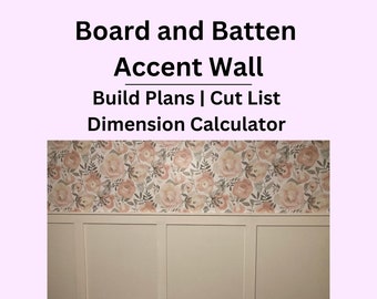Board and Batten Accent Wall Build Plan - Supplies List, Cut List, Blueprints - DIY, Accent Wall, Home Project
