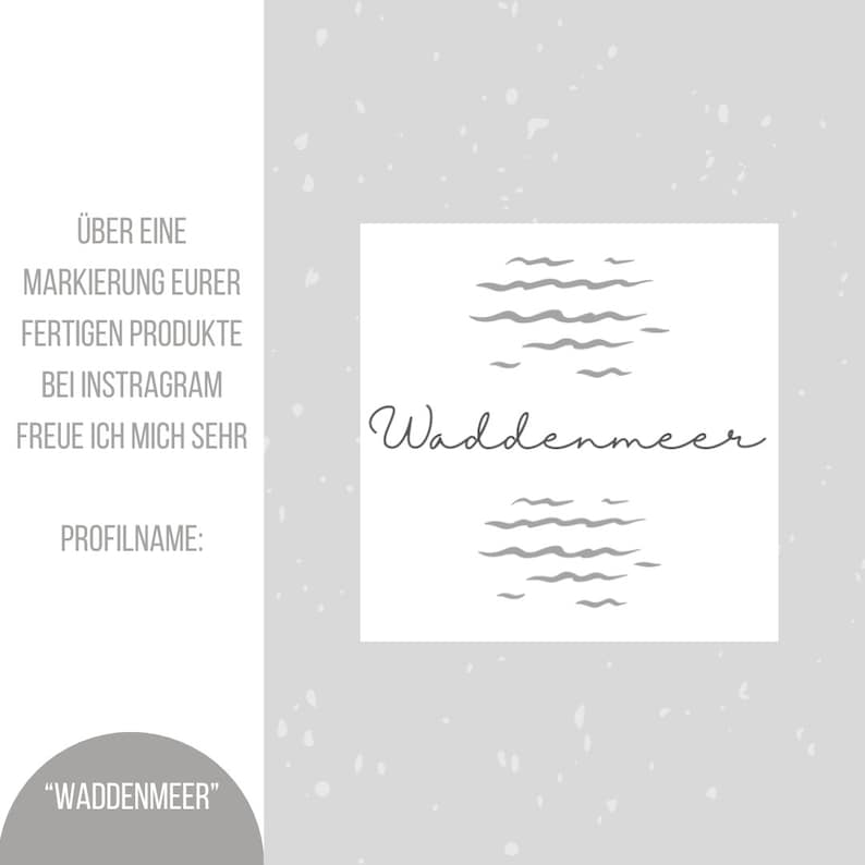 May include: A logo design for a business called "Waddenmeer" featuring a stylized image of waves in gray on a white background.