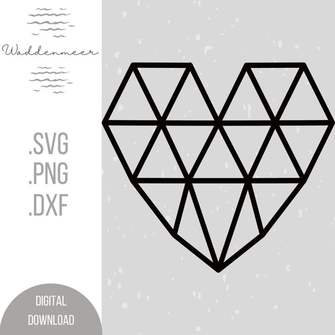 Heart Geometric Digital File for Plotter or Laser Geo Plotter File ...