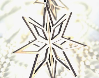 Star Wood Christmas Laser file laser cut files