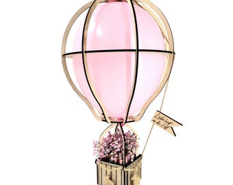 Kit de globo aerostático de madera