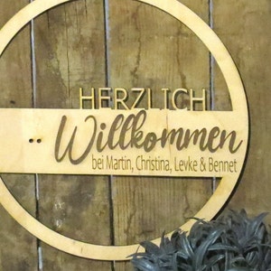 Personalisiertes Türschild Holz - Schriftzug Mit Namen Für Wanddeko