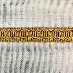 Gold Header Gimp With Scroll design 5/8" Width H-59/12 Interior Design / Home Furnishing / Upholstery / Drapery