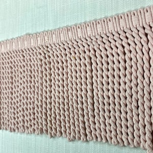 Baby Pink Linen Bullion Fringe Trim 6&quot; Width BUF-6-C/18 upholstery / Drapery / Interior Design / Home Furnishing