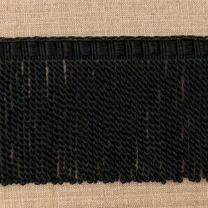 6" Black Fancy Header High Quality Bullion Fringe Trim BUF-6/47 Upholstery / Drapery / Interior Design / Home Furnishing / Embellishment