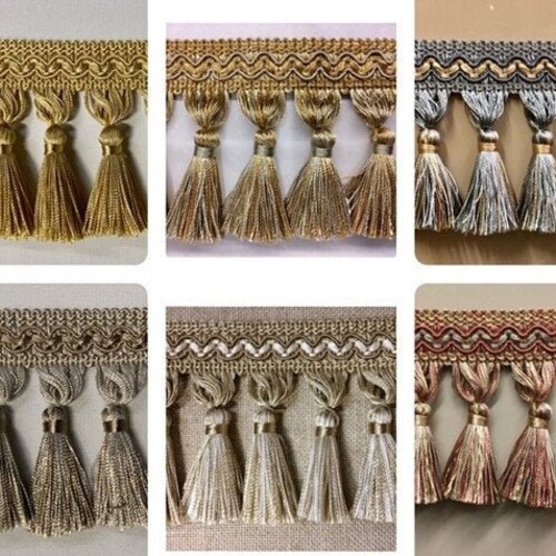 Teal and Green Tassel Fringe Upholstery Trim by the Yard Etsy