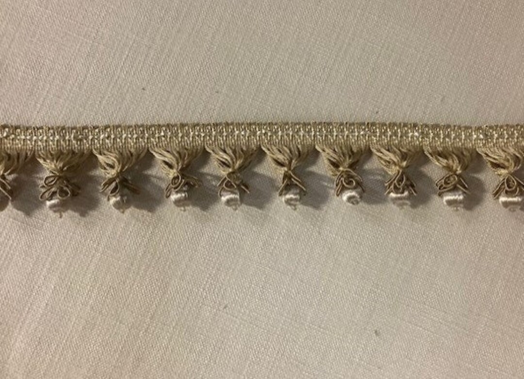 Beige, Cream & Taupe 2.25 French Gimp Ball Fringe Trim TF-55/3-2 ...