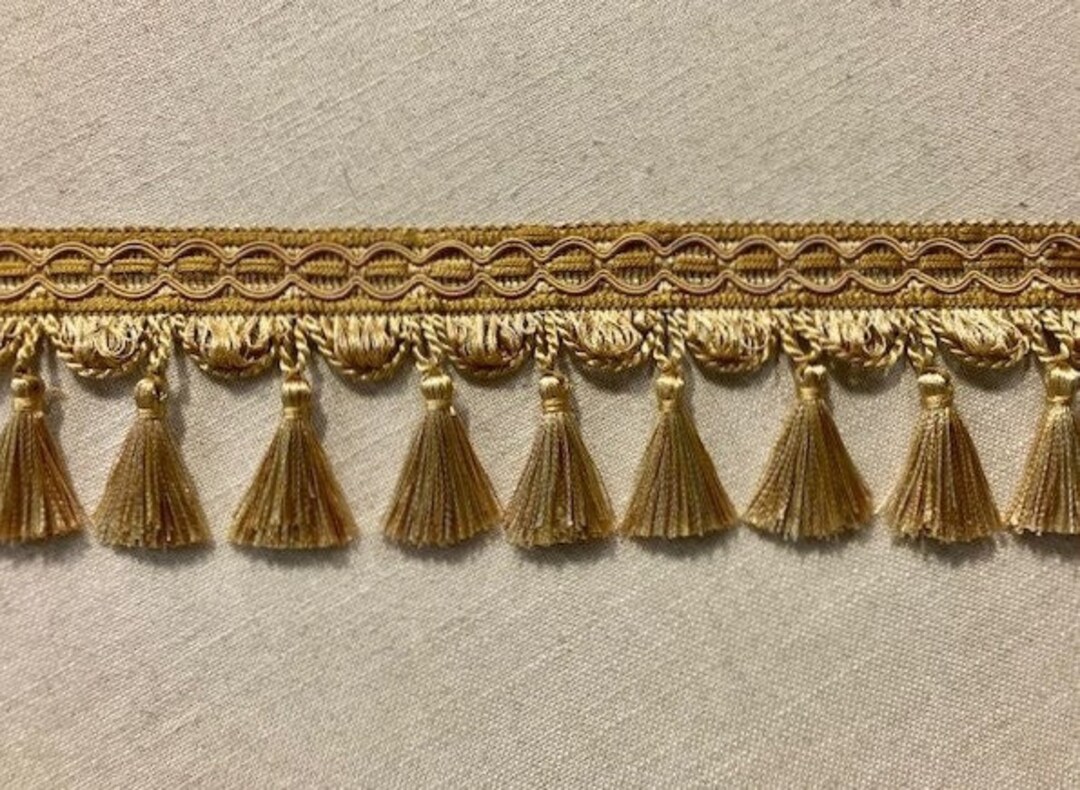 4 Light Gold Tassel Fringe Trim TF9/1112 Upholstery / Drapery