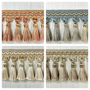 French Tassel Fringe Trim 3.5&quot; Width TF-5 Collage 1/2 Drapery / Upholstery / home furnishing / Interior Design