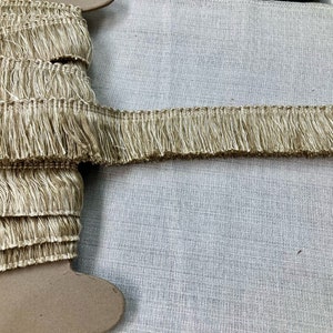 1.75&quot; Beige & Creamy White Thick Brush Fringe Trim BRF-2/3-2 Upholstery / Drapery / Pillows / Home Furnishing / Interior Design / Bedding
