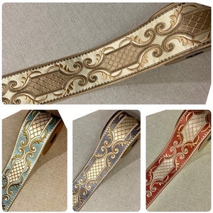 3.5" Silk French Embroidery Trim Tape Collection H-1792 Collage Upholstery / Drapery / Woven Embroidery / Inteior Design