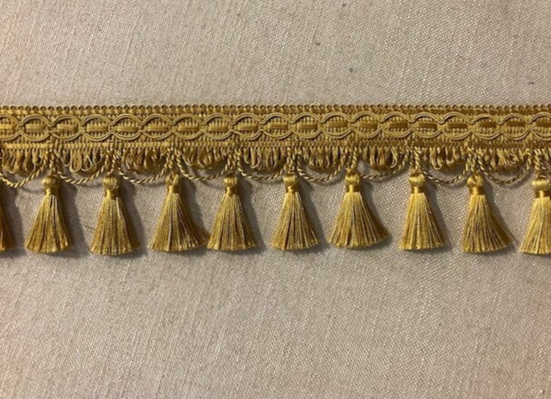 4 Antique Gold Tassel Fringe Trim TF9/1217 Upholstery Etsy