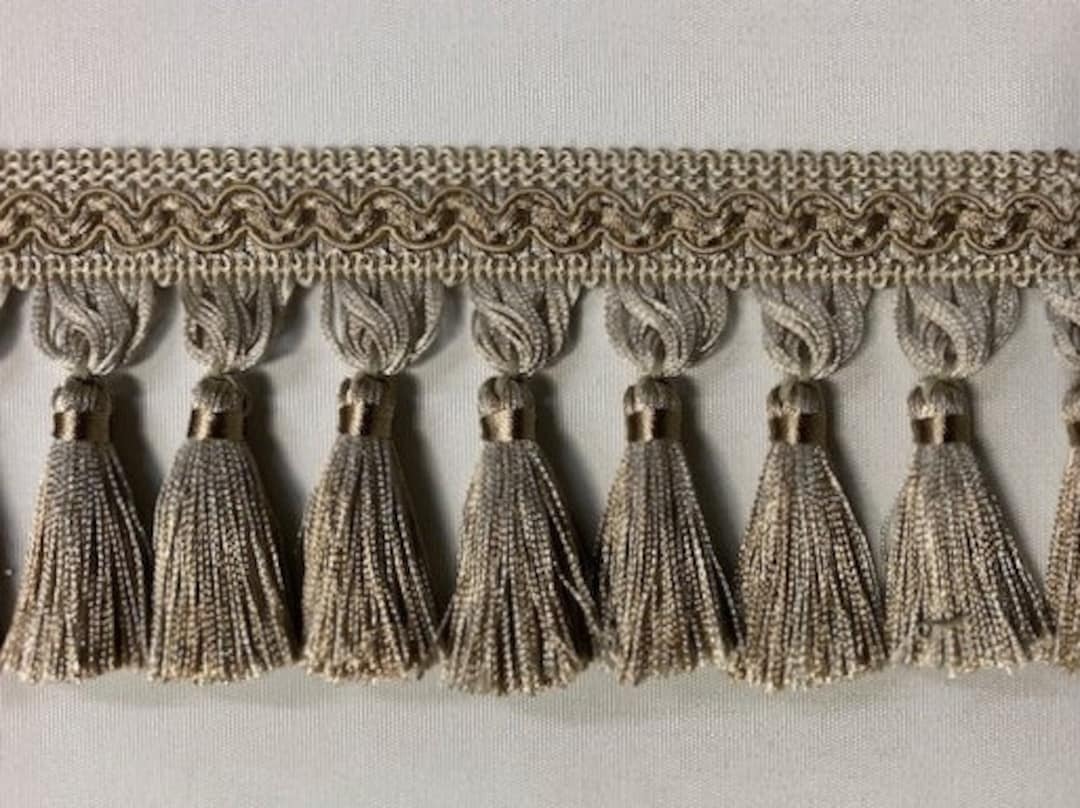 True Fringe Wedge in Taupe