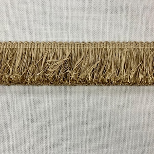 Beige Thick Brush Fringe Trim 1.75&quot; Width BRF-1/3 Upholstery / Drapery / Pillows / Home Furnishing / Interior Design / Bedding